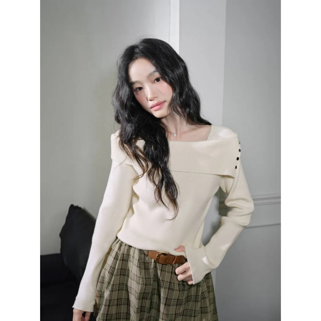 [พรีออเดอร์] ❤KUOSE : Long-Sleeve Knit Top❤