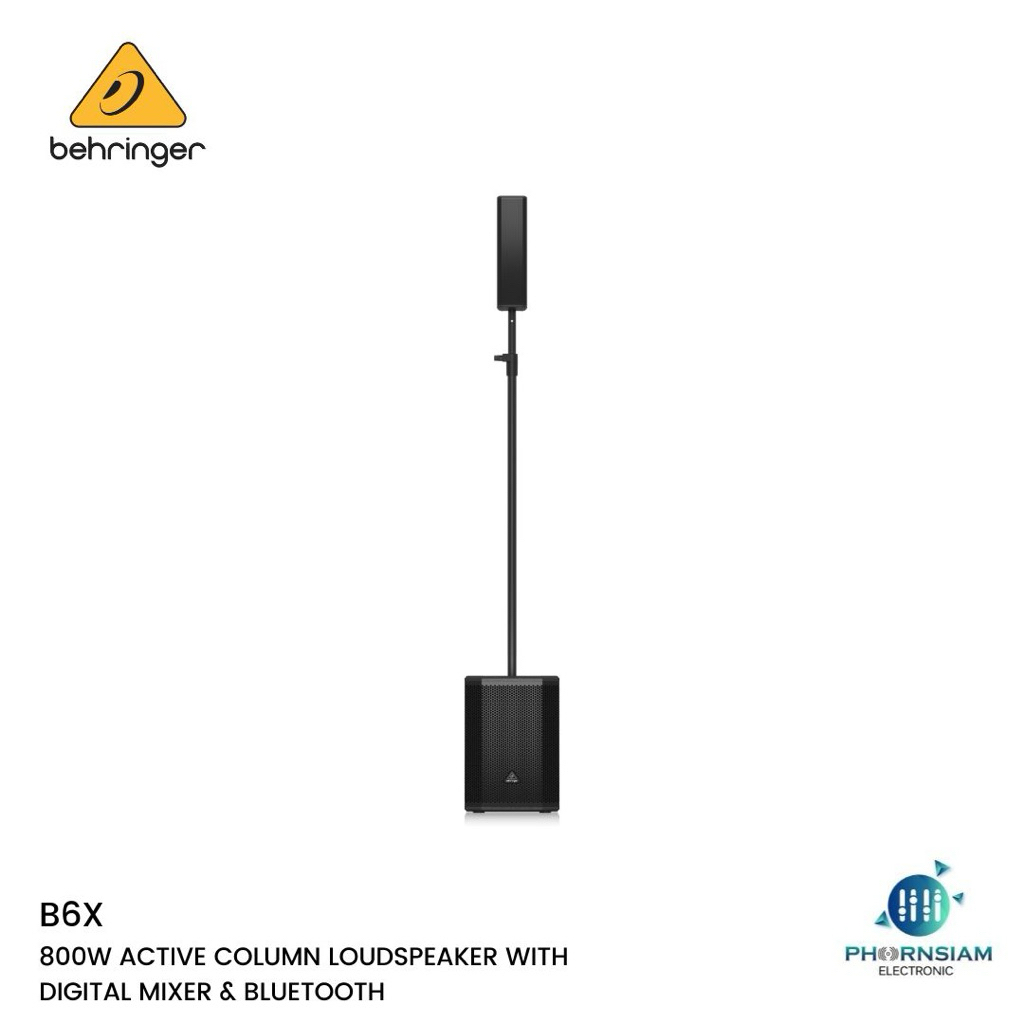 BEHRINGER B6X ลำโพงคอลัมน์แอคทีฟ 4×2 นิ้ว 800w ซับ 10 นิ้ว มิกเซอร์ 4 แชนแนล