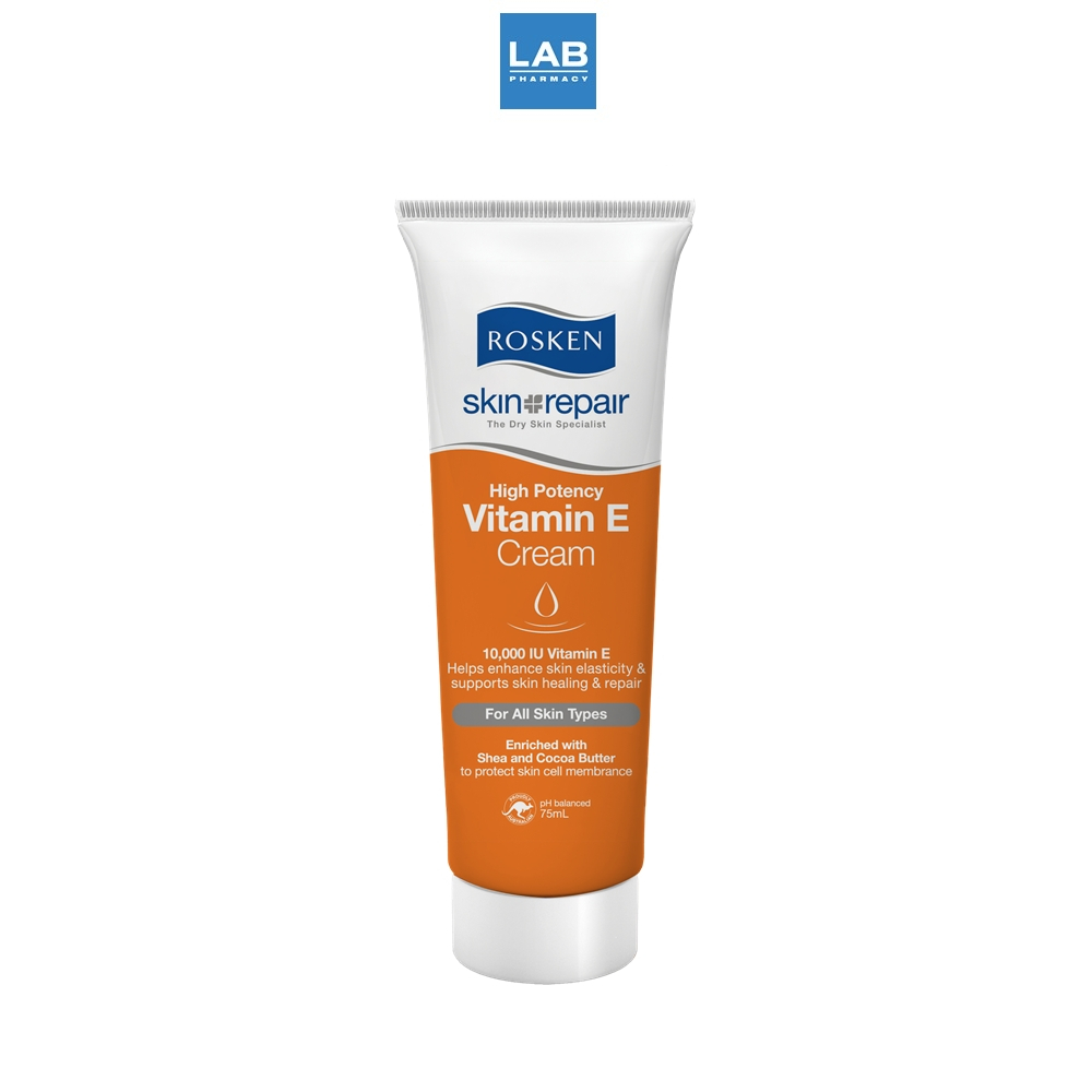Rosken Skin Repair High Potency Vitamin E Cream 75ml. โรสเค็น สกิน รีแพร์ ไฮ โพเทนซี่ วิตามิน อี ครีม ขนาด 75 มล.
