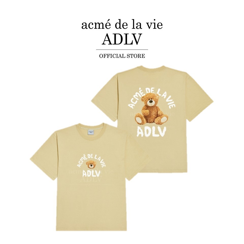 ADLV [acme de la vie] เสื้อยืด Oversize รุ่น Teddy Bear (Bear Doll) Short Sleeve T-Shirt Beige (50043OTBSSU_F3BEXX)
