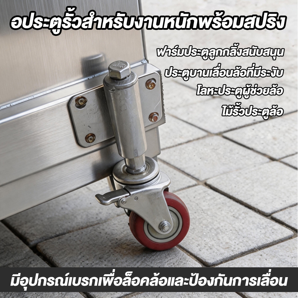 Gate Wheel Spring Load Gate Caster เหล็กแบบยืดหยุ่น 360° ล้อรองรับประตูดูดซับแรงกระแทกแบบหมุนได้สําหรับประตูรั้วลาน