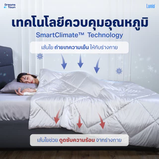 Lunio ผ้าห่ม ผ้านวม สัมผัสเย็น นุ่ม ลื่น น้ำหนักเบา พกพาไปใช้ที่ได้ทุกที่ ดูดซับความร้อนดี รุ่น Smart SnowSilk