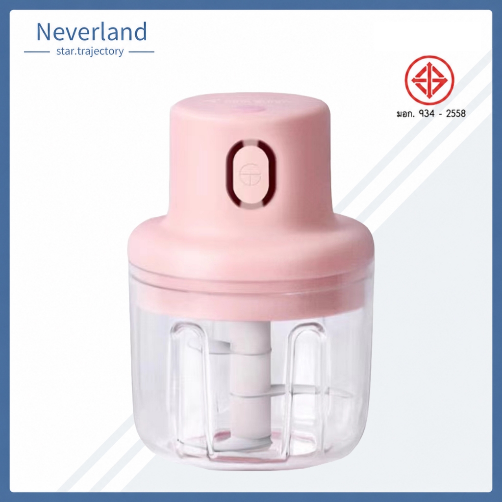 เครื่องปั่นกระเทียมพริก 250ML ไร้สาย USB ปั่นละเอียดบดเนื้อบดกระเทียมไฟฟ้า