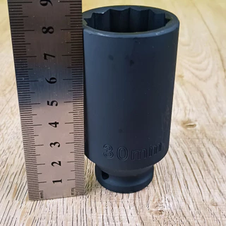 ลูกบล็อกยาว บล็อกลม 1/2"(4หุน) เบอร์ 30 มม. รุ่นงานหนัก(IMPACT SOCKET) 12 เหลี่ยม