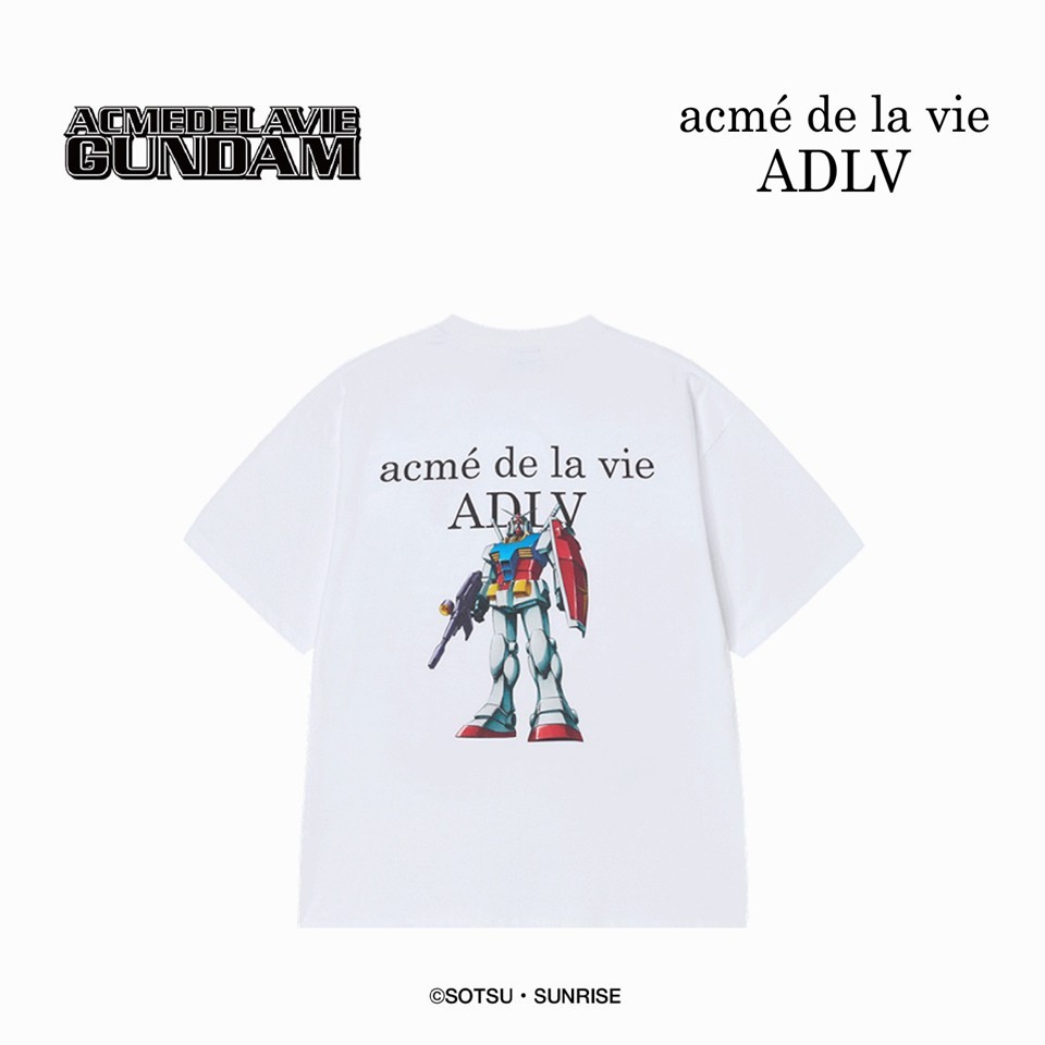 ADLV [acme de la vie] OVERSIZED T-SHIRT MOBILE SUIT GUNDAM BASIC LOGO SHORT SLEEVE T-SHIRT WHITE 50222SGBSSU_F5WTXX