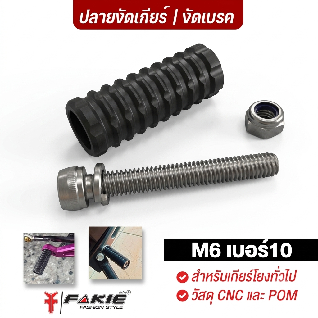 FAKIE ปลายงัดคันเกียร์ ปลายคันเบรค หัวงัดคันเกียร์ ใช้กับชุดเกียร์โยงได้ทุกรุ่น ทนทานแข็งแรง กันลื่น