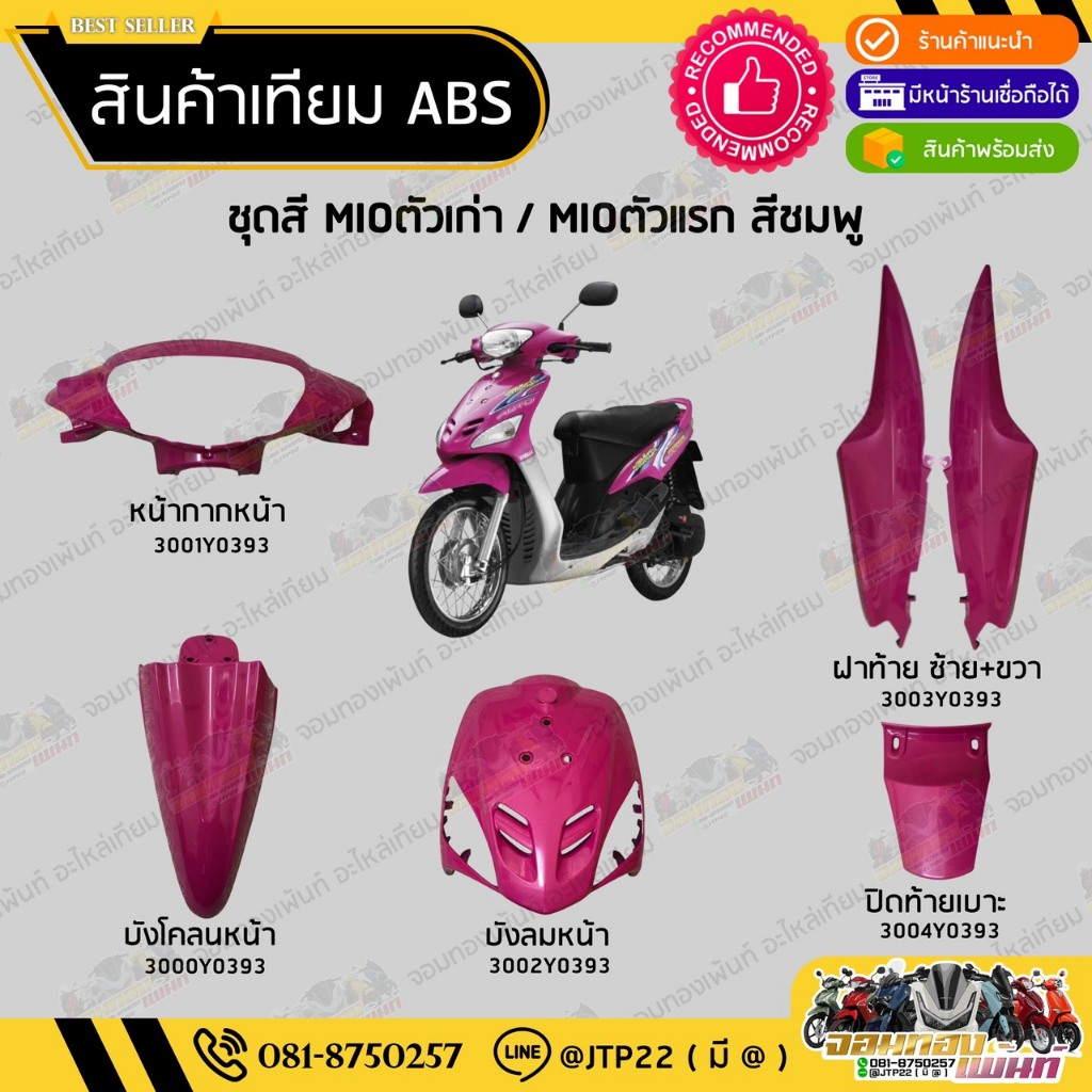 [ แยกชิ้น ] ชุดสีมีโอตัวเก่า Mioตัวเก่า 2004-2007 สีชมพูงานเทียมABS / มีโอตัวแรกสีชมพู
