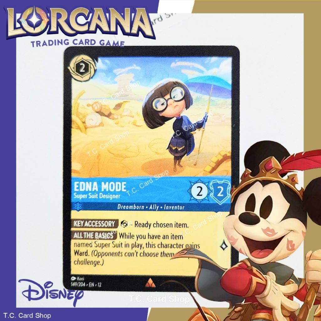 Edna Mode - Super Suit Designer EN12 149/204 R (Wilds Unknown) - Disney Lorcana  (ดิสนีย์ ลอร์คาน่า)