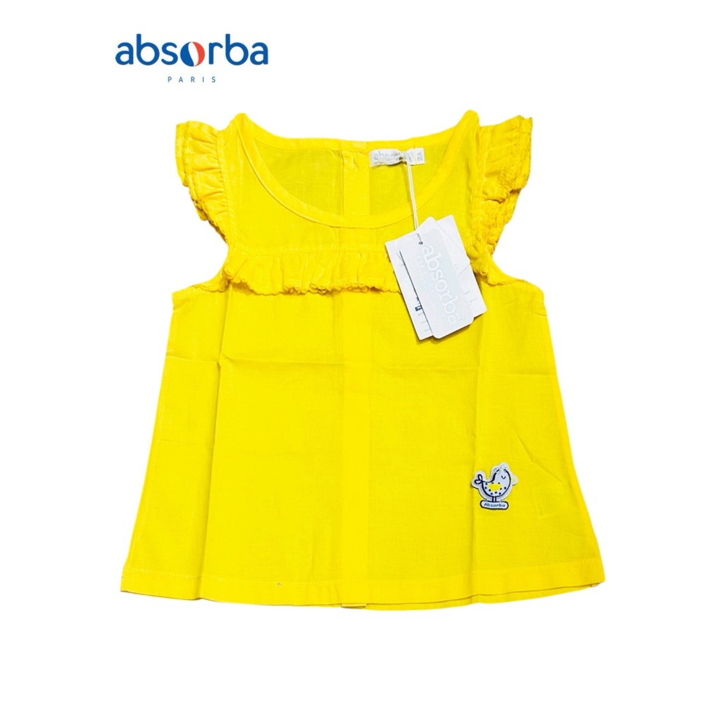 Absorba เสื้อเด็กผ้าป่าน ผ้าบาง แขนแต่งระบาย สำหรับเด็กอายุ 2 ปี