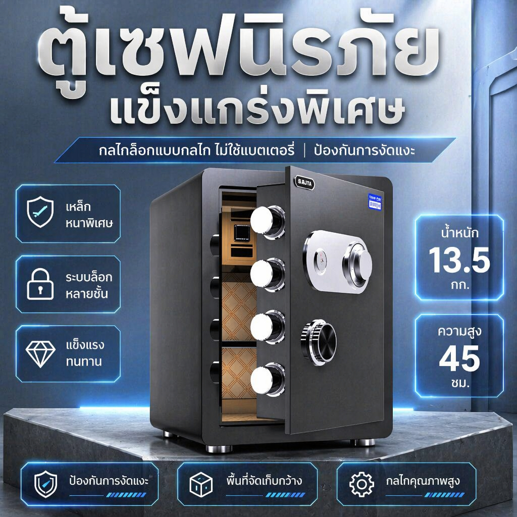 [สินค้าใหม่มาแล้ว] ตู้เซฟขนาดใหญ่ Safe Box เซฟนิรภัย ตู้เซฟโรงแรม ตู้เซฟเก็บทรัพย์สิน ตู้เซฟระบบดิจิตอล 100% ของแท้
