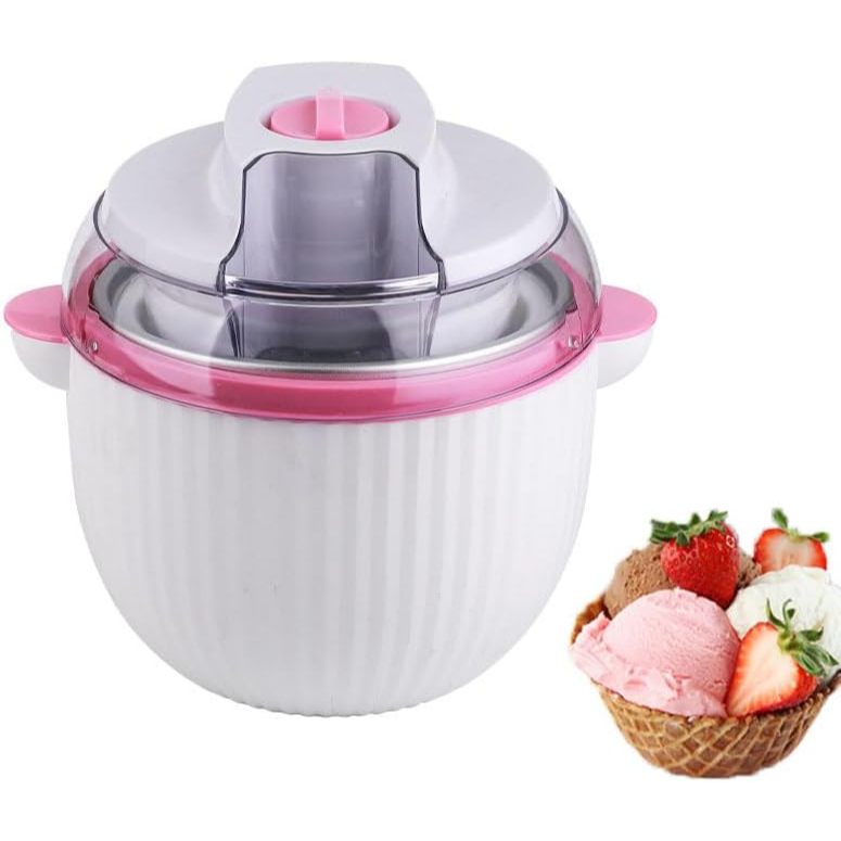 เครื่องทำไอศกรีม 1ลิตร ไอติมโฮมเมด โยเกิร์ตแช่แข็ง ไอศกรีมเนื้อเนียนนุ่มสดใหม่ใน 40 นาที
