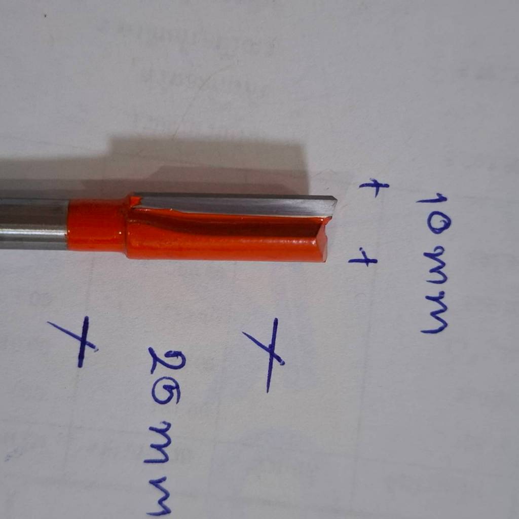 ดอกทริมเมอร์10mm. คมยาว25 mm. ด้าม1/4" ดอกกัดตรง รูปที่ 3