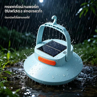 UFO พลังงานโซล่าเซลล์ LED ชาร์จUSB ได้ โคมไฟแขวนพกพา สว่างมาก แคมป์ ตลาดนัด ฉุกเฉิน IP69กันน้ำ 🔥ส่วนลดวันนี้ ! 🔥