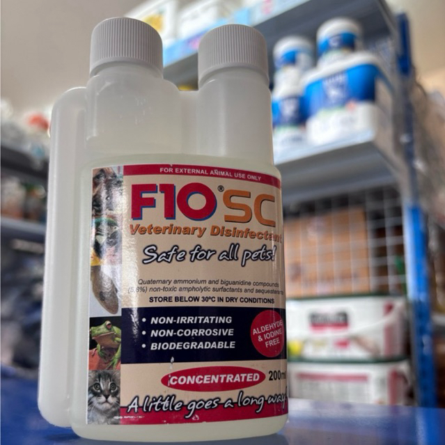F10 SC veterinary disinfectant น้ำยาล้างกรง 200ml