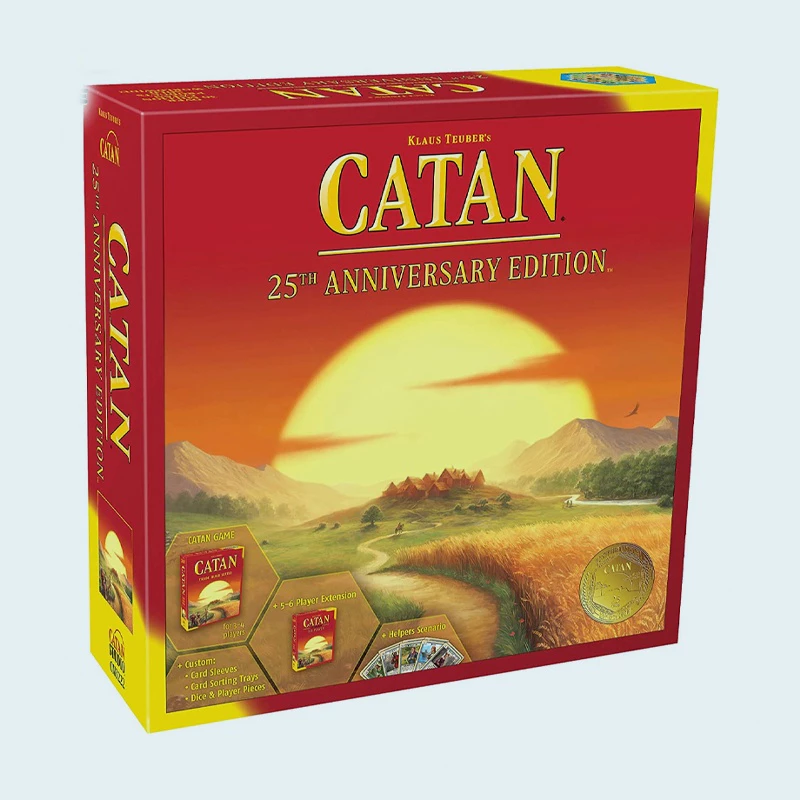 CATAN Board Game 25th Anniversary Edition Includes The Base Game and The 5-6 Player Extension