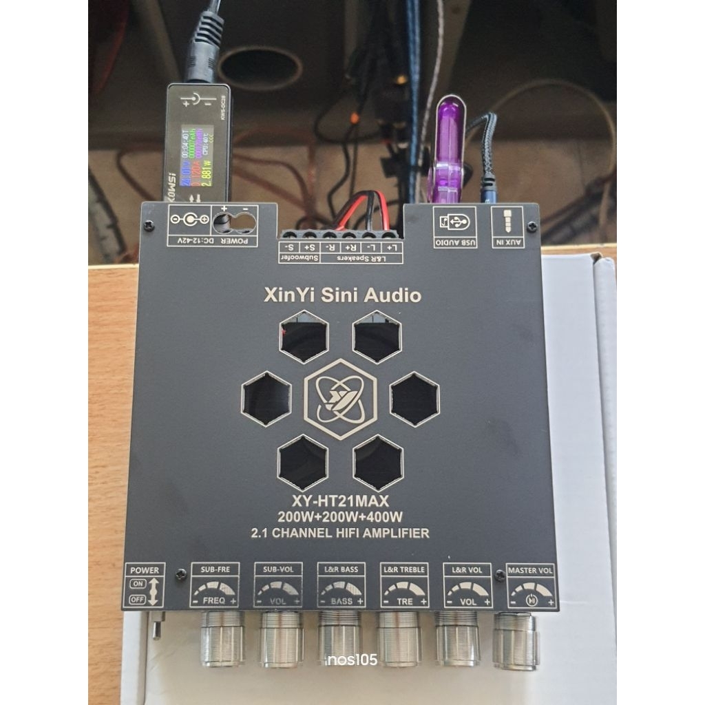 DIYMORE XY-HT21MAX (รุ่นอัพเกรด ชิป TPA3223) บอร์ดแอมป์จิ๋วบลูทูธ 2.1 ch 800W #SPR #miniamp s690624