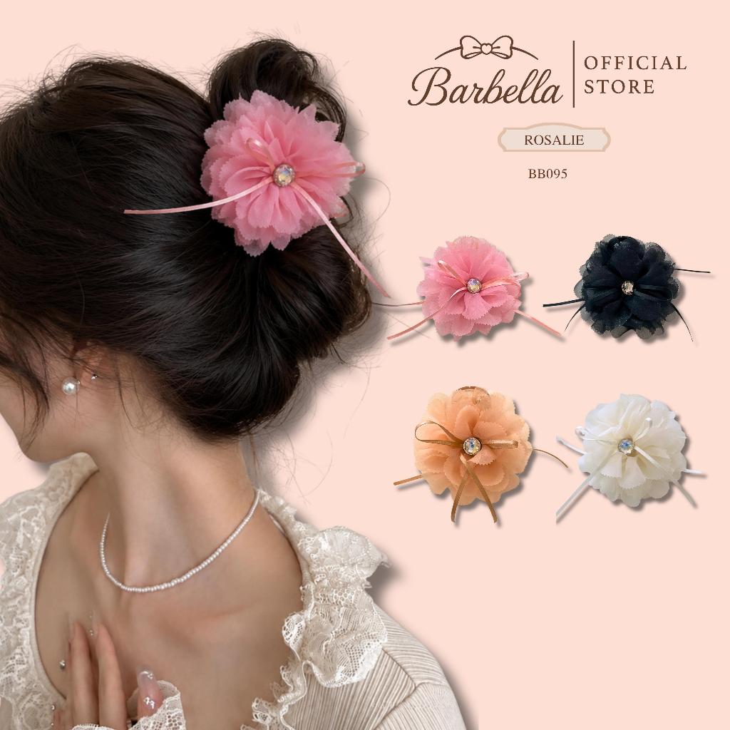 Barbella กิ๊บดอกไม้ผ้าแก้ว รุ่น Rosalie (BB095)