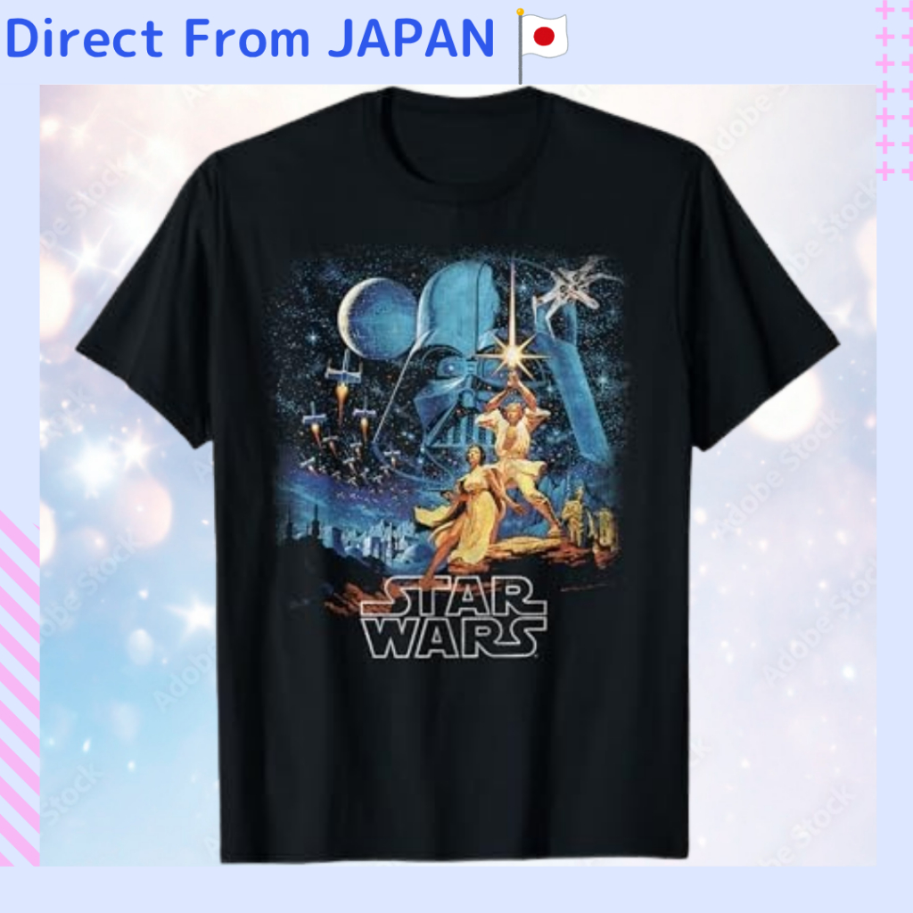 Star Wars A New Hope Vintage Retro Faded Poster T-Shirt Graphic Tee Movie