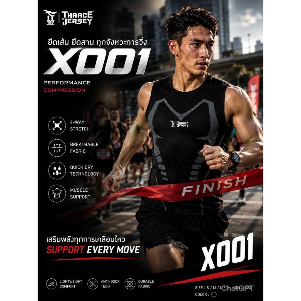 เสื้อรัดกล้ามเนื้อ PRO เสื้อรัดรูปแขนกุดระบายอากาศได้ดี X001