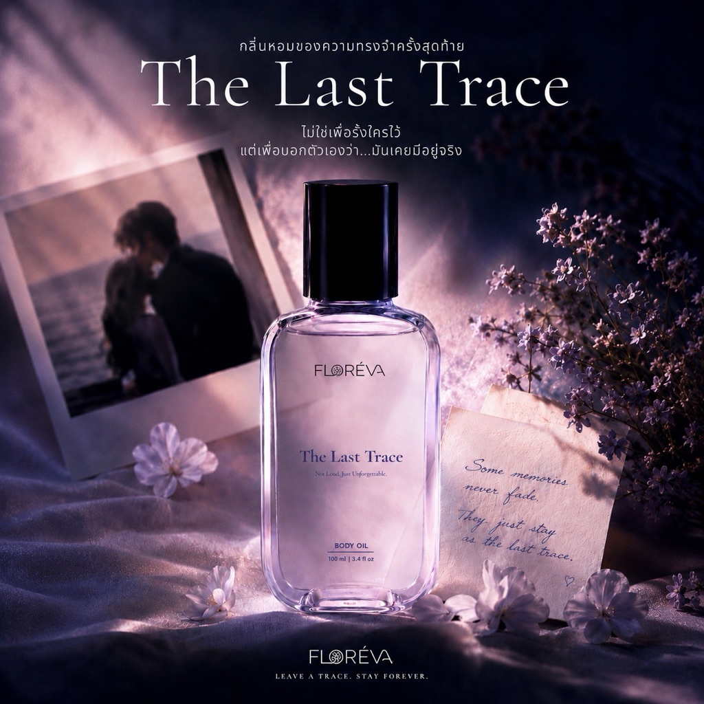 บอดี้ออยล์ตัวหอม Floréva The Last Trace Body Oil 100 ml ผิวโกลว์ ฉ่ำสวย หอมละมุน พร้อมกลิ่นที่ใครได้สัมผัสก็ยากที่จะลืม