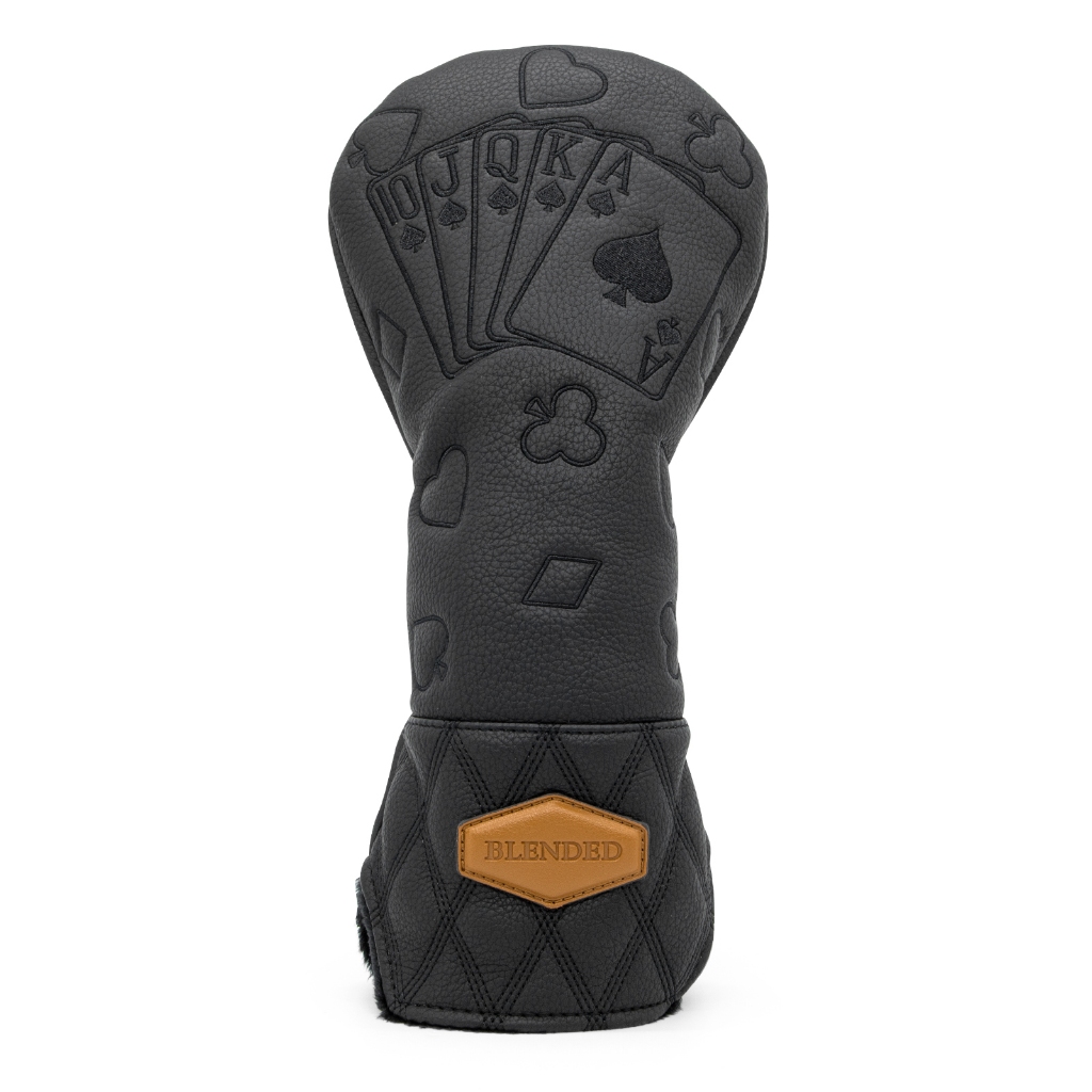 Golf Head Cover "Black Golf Poker" Cover for Golf Clubs -Driver Headcover