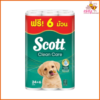 Scott สก๊อตต์ คลีนแคร์ กระดาษชำระ หนา 3 ชั้น ขนาด 24+6 ม้วน