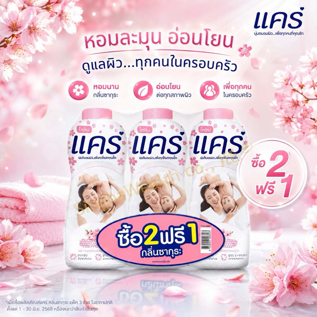 แคร์ .แป้งเด็ก สูตรไฮโป-อัลเลอร์เจนิก (รวมทุกกลิ่น) ขนาด 300/350 กรัม care