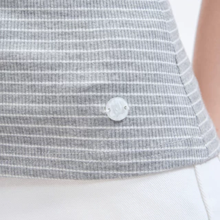 Ribbed Striped Tanktop with acrylic logo เสื้อกล้ามลายทางผ้าริบ - TPW02628