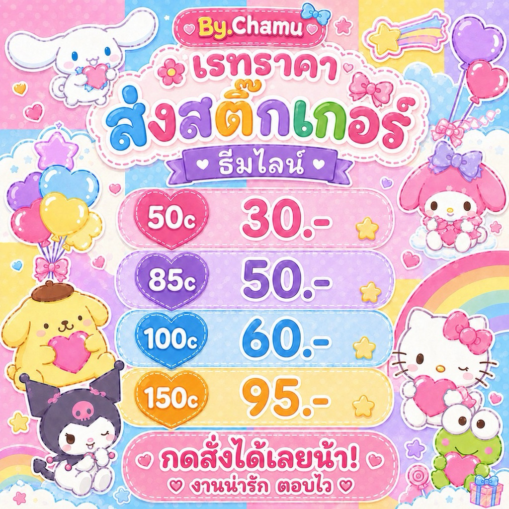 【แท้💯】สติ๊กเกอร์ไลน์เมโลดี้ 🎃 | 50C / 85C / 100C / 150C | ไม่มีวันหมดอายุ ส่งไว ไม่ต้องกลัวหาย