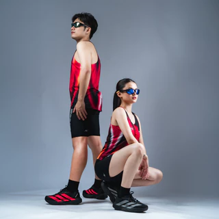 Boomsport Running-Red Sunfire Tank Top