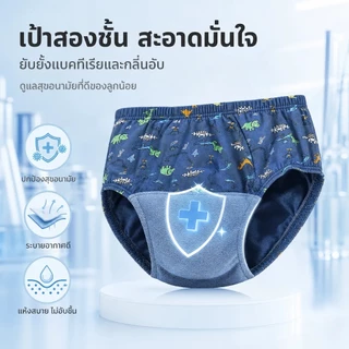 🚚 พร้อมส่ง กางเกงในเด็กผู้ชาย 3-10ขวบ ผ้าฝ้าย100% สบายมาก ลายการ์ตูนน่ารัก ราคาถูก แพ็ค5