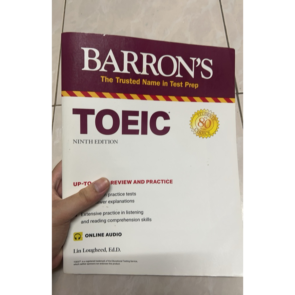 Barron’s Toeic ninth edition มีขีดเขียน 20%