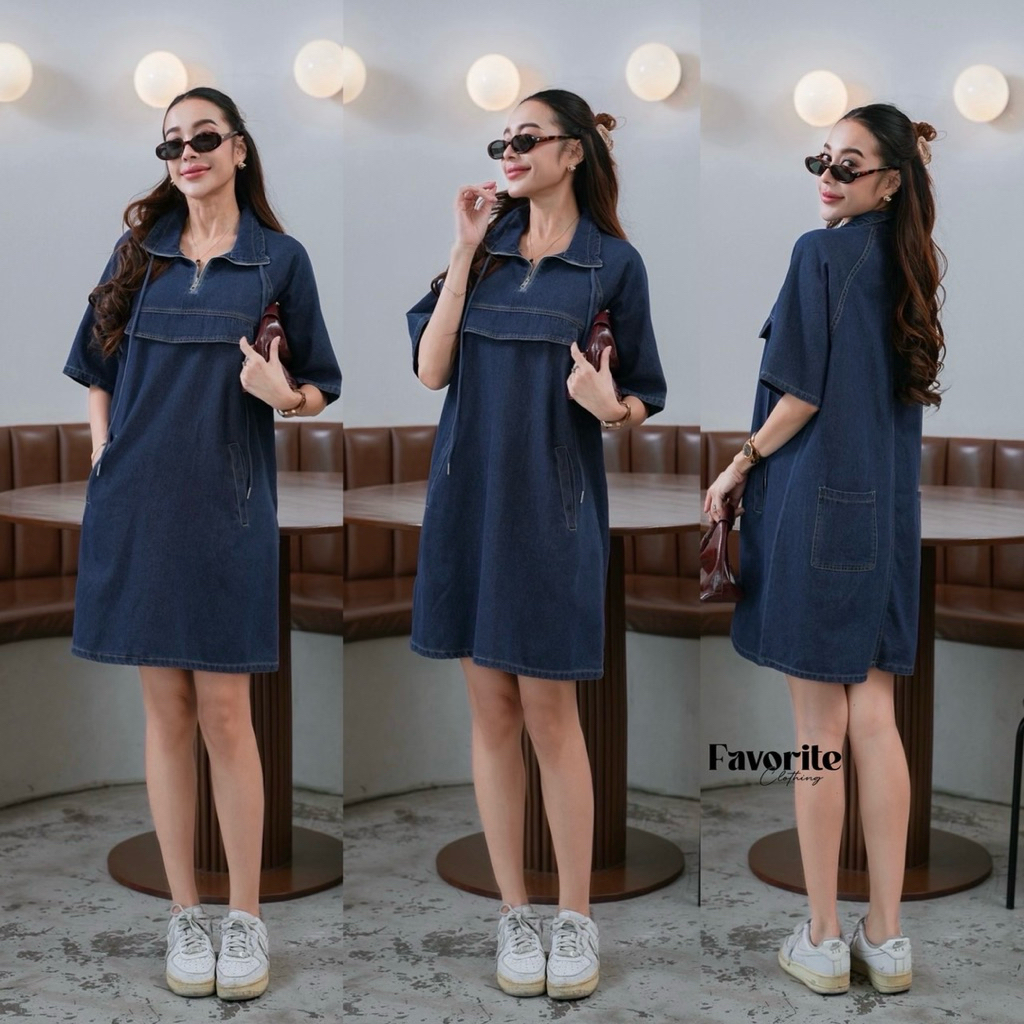 🌈🌿🌺🌸🌼💙🇰🇷 Jeans Zip Collar Dress Shirt