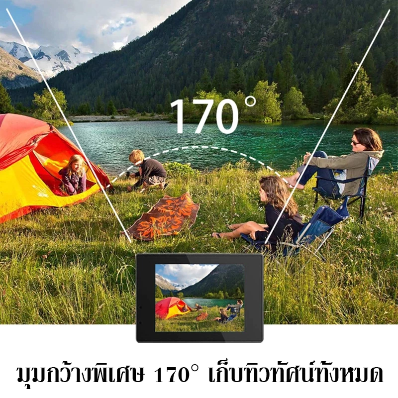 กล้องโกโปร Camera Sport HD Full HD 1080P กล้องโกโปร GoPro กล้องกันน้ำ กล้องติดหมวก กล้องรถแข่ง กล้องถ่ายรูป thumbnail 8
