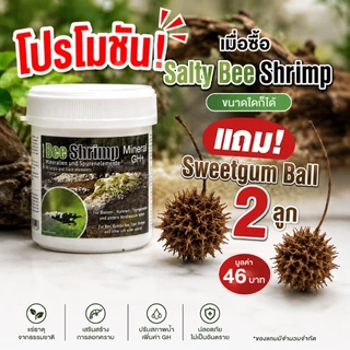 Salty Shrimp Bee Shrimp Mineral GH+ (ตักแบ่งจากกระปุกใหญ่) แร่ธาตุกุ้งเรดบี กุ้งแคระ FREE! Sweetgum Ball 2 ลูกรวม 46 บาท