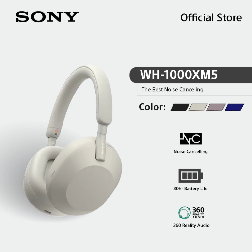 Sony หูฟังไร้สาย WH-1000XM5 Bluetooth Noise Canceling thumbnail 7