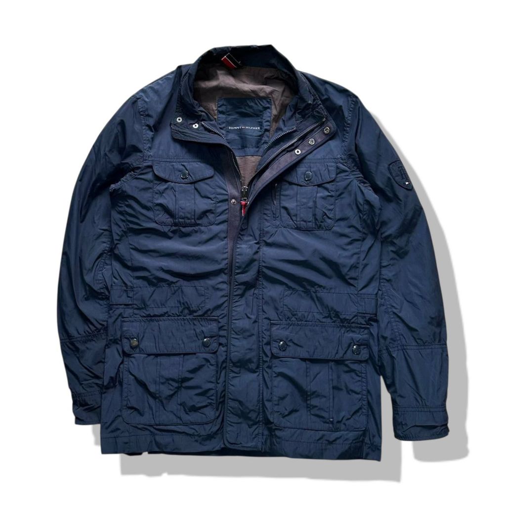 TH Navy Blues Parka Windbreaker Jacket(S) มือสอง รอบอก 44”