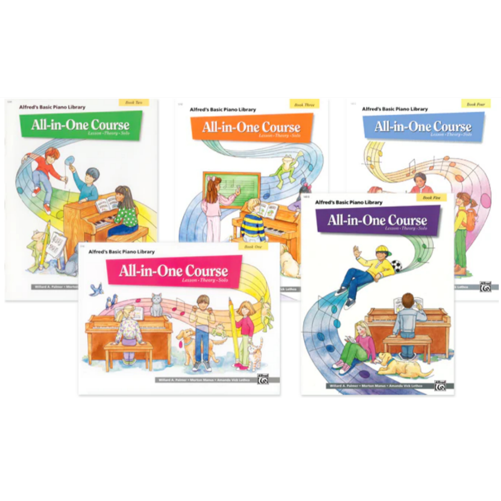 Alfred's Basic Piano All-In-One Course, Book 1-5