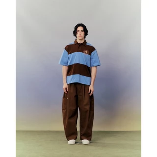 S26MD SMILEYHOUND STRIPED POLO WITH SUMMER CLUB LOGO