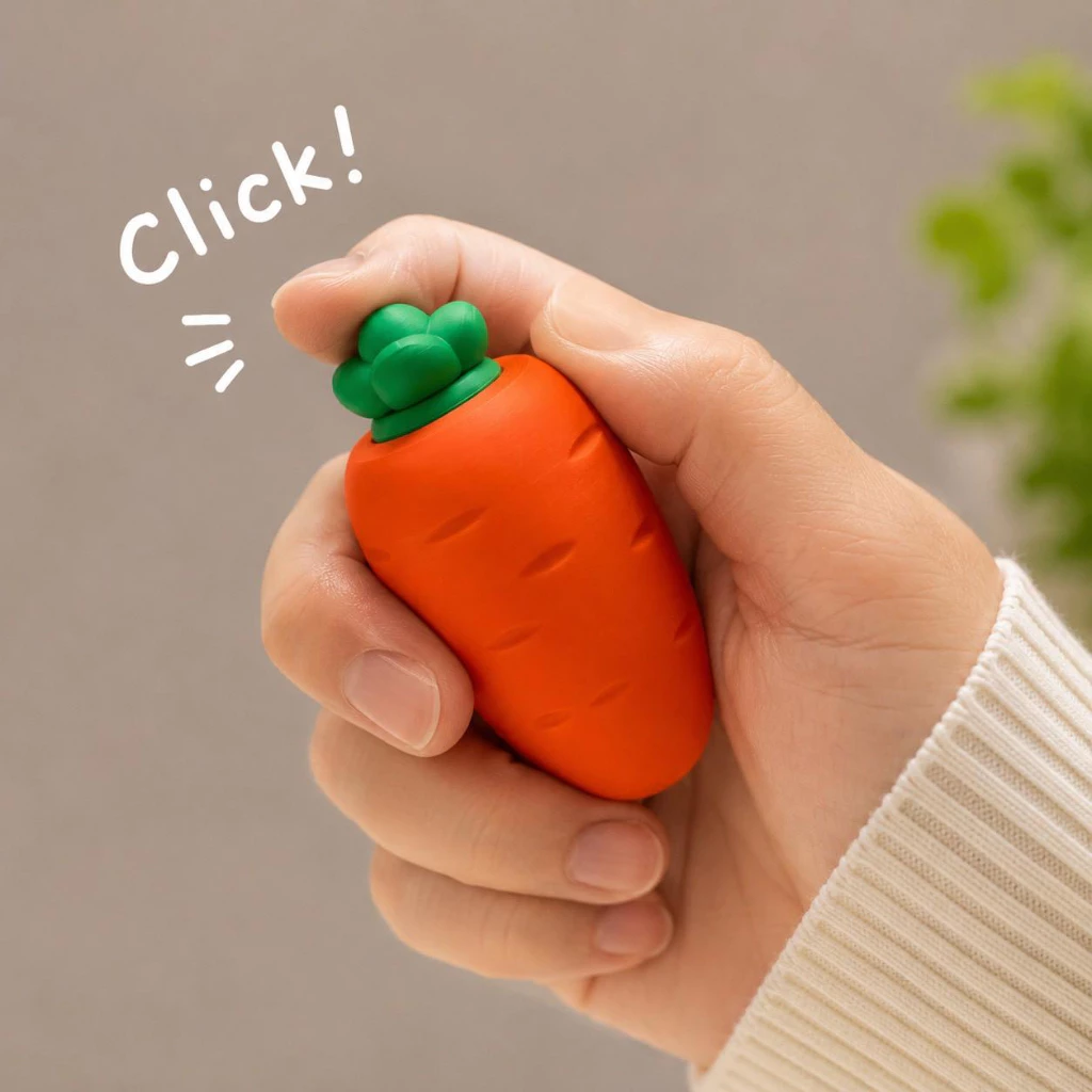 ของเล่น 3D Print กดคลิกแครอท Carrot Clicker ของเล่นคลายเครียด