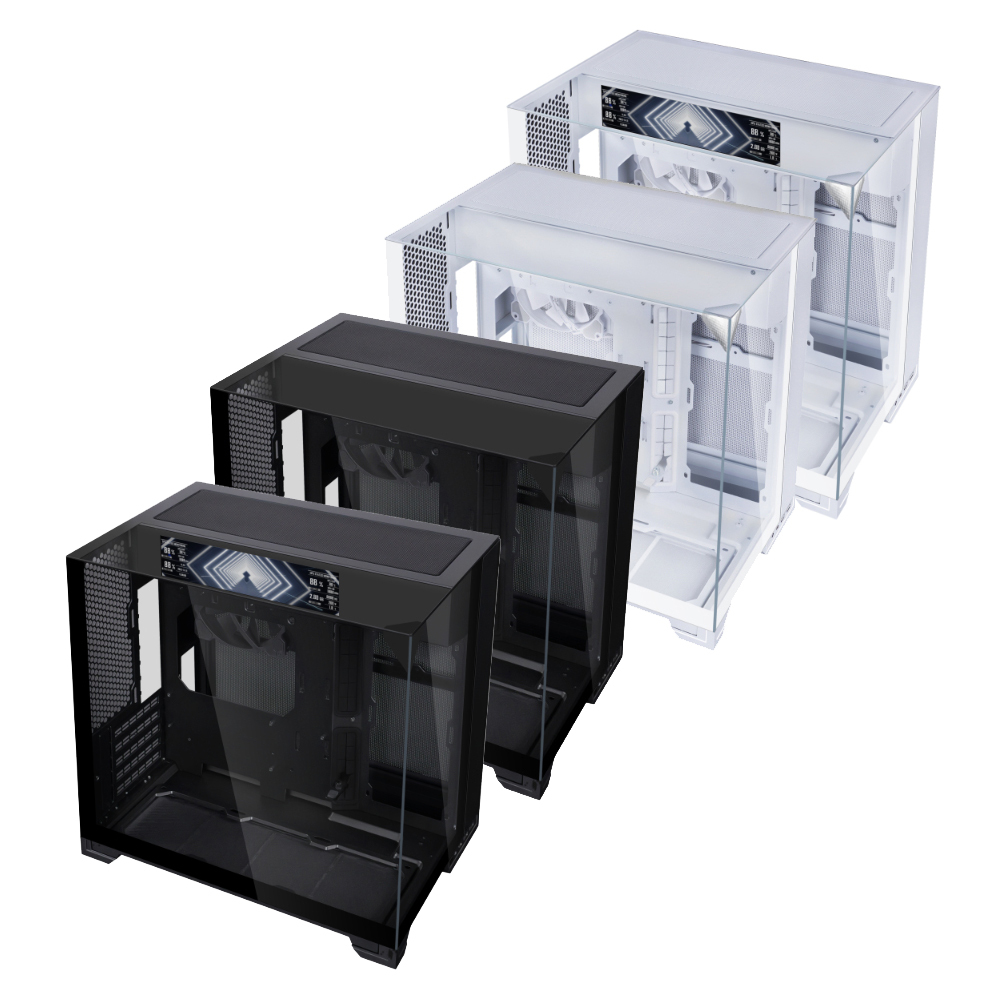 Lian Li O11 Vision-M / Vision-M Digital Mini Tower Case Black / White