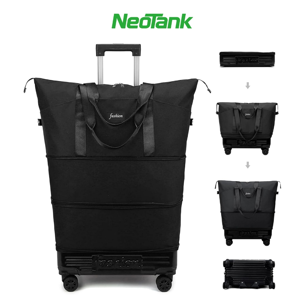 NeoTank กระเป๋าเดินทางแฟชั่น มีสายดึงมีล้อ กันน้ำ พับได้ ขยายได้ จุเยอะ เดินทางท่องเที่ยว ใช้งานอเนกประสงค์