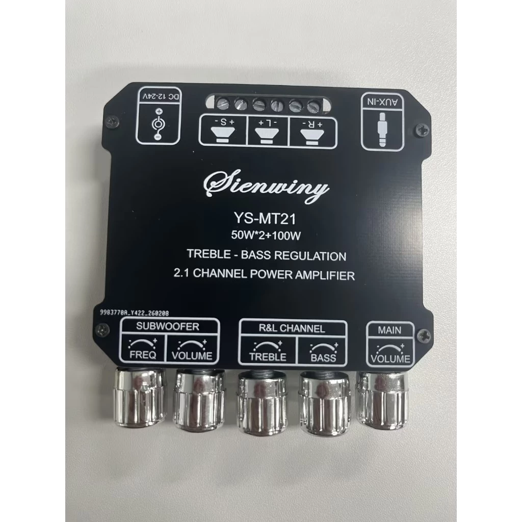 SINWINY YS-MT21 TPA3116 2.1 ช่องบลูทูธ 5.0 เครื่องขยายเสียงซับวูฟเฟอร์ 50WX2 + 100W เครื่องขยายเสียงสเตอริโอเบส