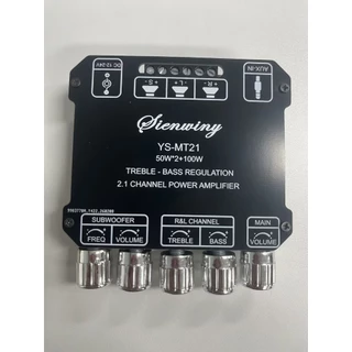SINWINY YS-MT21 TPA3116 2.1 ช่องบลูทูธ 5.0 เครื่องขยายเสียงซับวูฟเฟอร์ 50WX2 + 100W เครื่องขยายเสียงสเตอริโอเบส