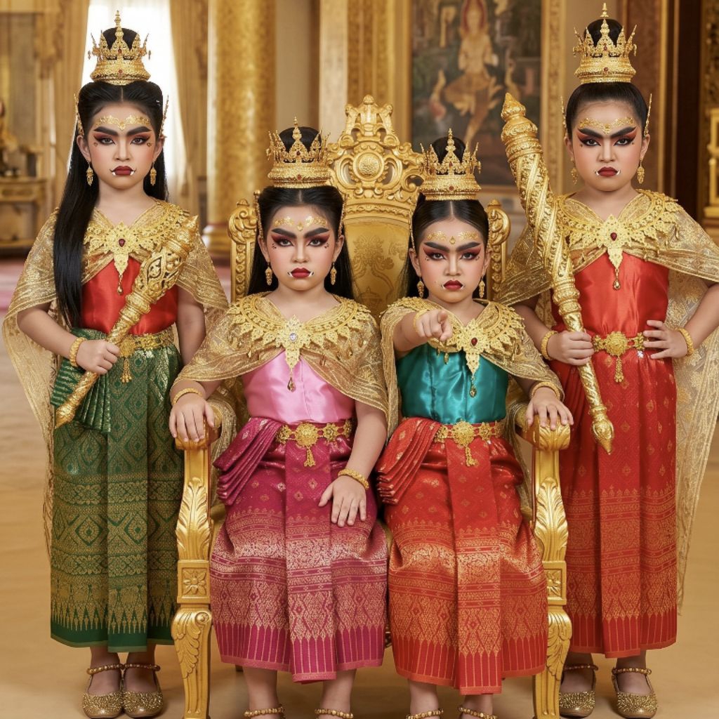 ชุดไทยเด็กนางยักษ์นางในวรรณคดี ชุดวันสุนทรภู่ ชุดวันภาษาไทย(PP)