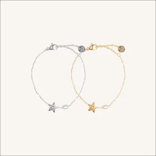 nice try studio - Star Girls Mini Gems Bracelet สร้อยข้อมือรูปดาว ไม่ลอก ไม่ดำ
