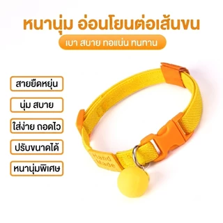 ปลอกคอสัตว์เลี้ยง pet collar แมวและสุนัข นุ่มสบาย ปรับสายได้ แมวและสุนัขพันธุ์เล็ก มีให้เลือกหลากสีพาสเทล