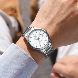 OPK นาฬิกา ผู้ชาย แฟชั่น watch 100% แท้ กันน้ำ สแตนเลส สายนาฬิกา ควอตซ์ 6010