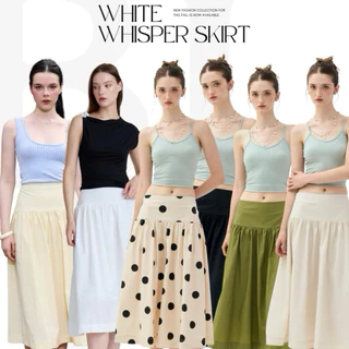 BCS05 White Whisper Skirt - กระโปรงเอวสูง