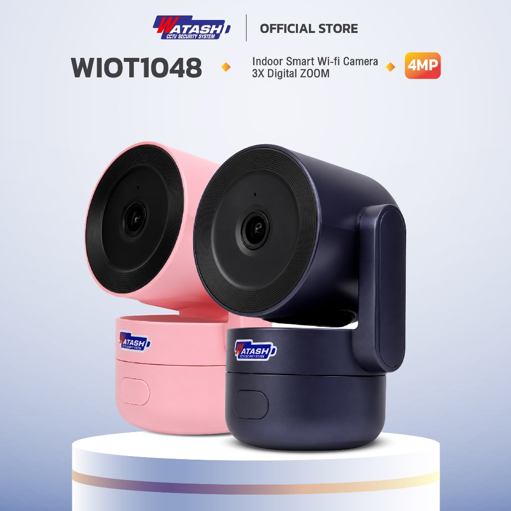 WATASHI กล้อง Wi-Fi รุ่น WIOT1048 ความละเอียดสูง 4MP บันทึกภาพพร้อมเสียง , AI ตรวจจับร่างกาย,เสียงไซเรน ติดตั้งภายใน